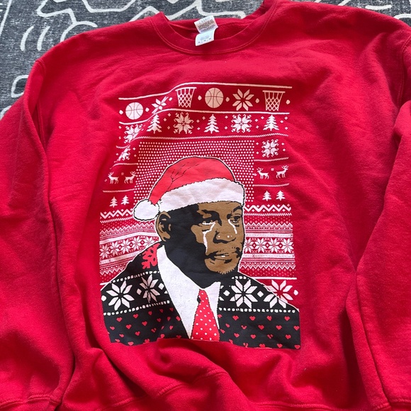 Michael Jordan Crying Jordan Ugly Holiday Sweater XL - Picture 1 of 2